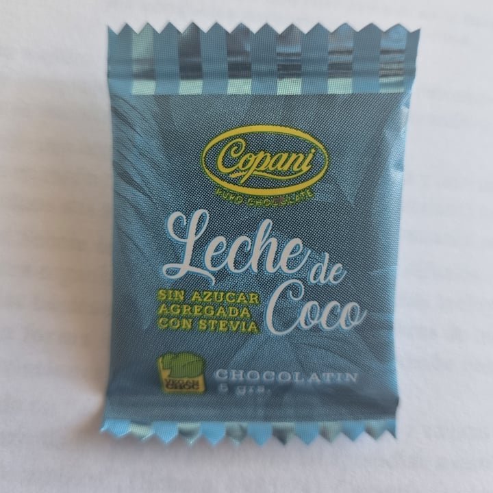 photo of Copani Barra de chocolate con leche de coco endulzado con stevia shared by @veroflagitonte on  12 Oct 2023 - review
