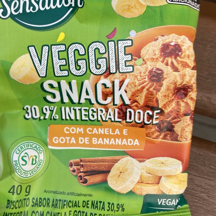photo of Carrefour Sensation veggie snack com canela e gota de bananada shared by @paulabenevides on  05 Aug 2024 - review
