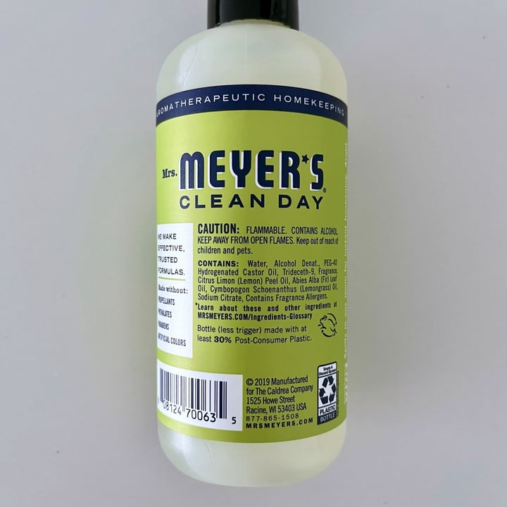 photo of Mrs. Meyer's Clean Day Lemon Verbena Room Freshener shared by @kyu on  29 Jul 2024 - review