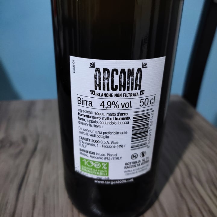 photo of Arcana Birra bianca non filtrata shared by @meteofan on  22 Nov 2023 - review