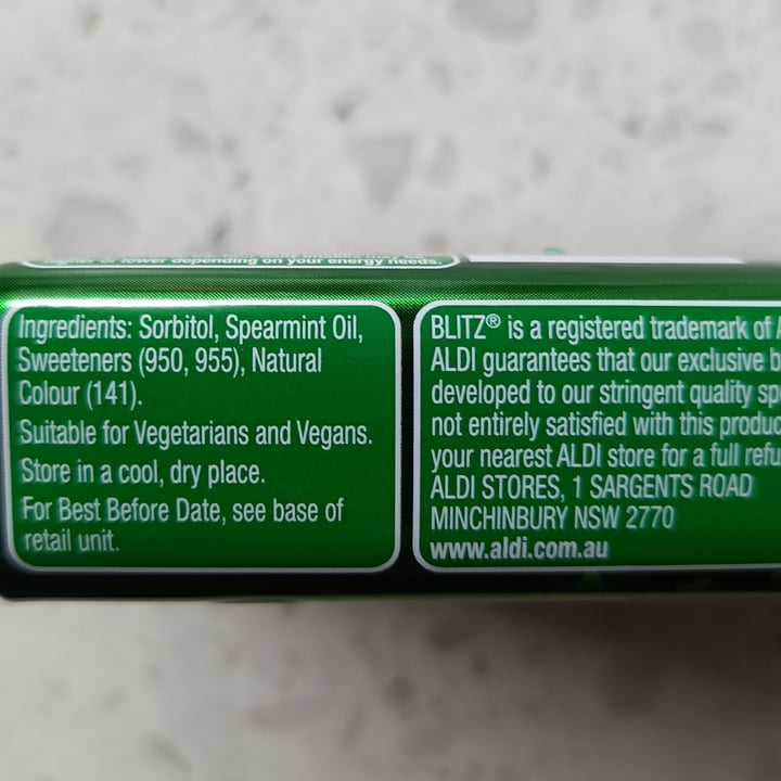 photo of Blitz Sugar Free Spearmint Mints shared by @tardisco on  06 Oct 2025 - review