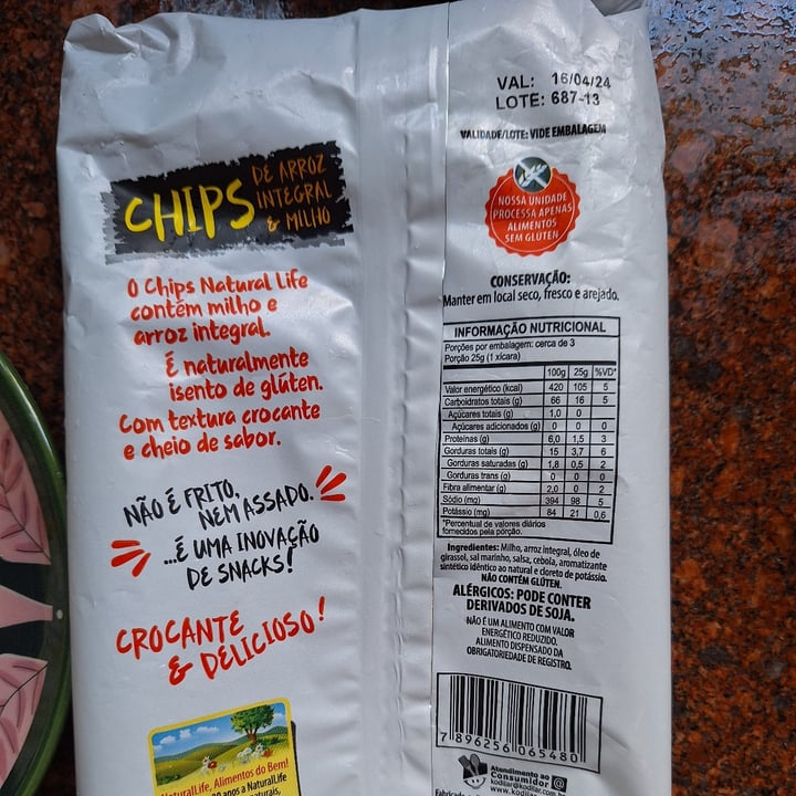 photo of Kodilar Natural Life Chips de Arroz - Cebola e Salsa shared by @lunamar on  09 Feb 2024 - review
