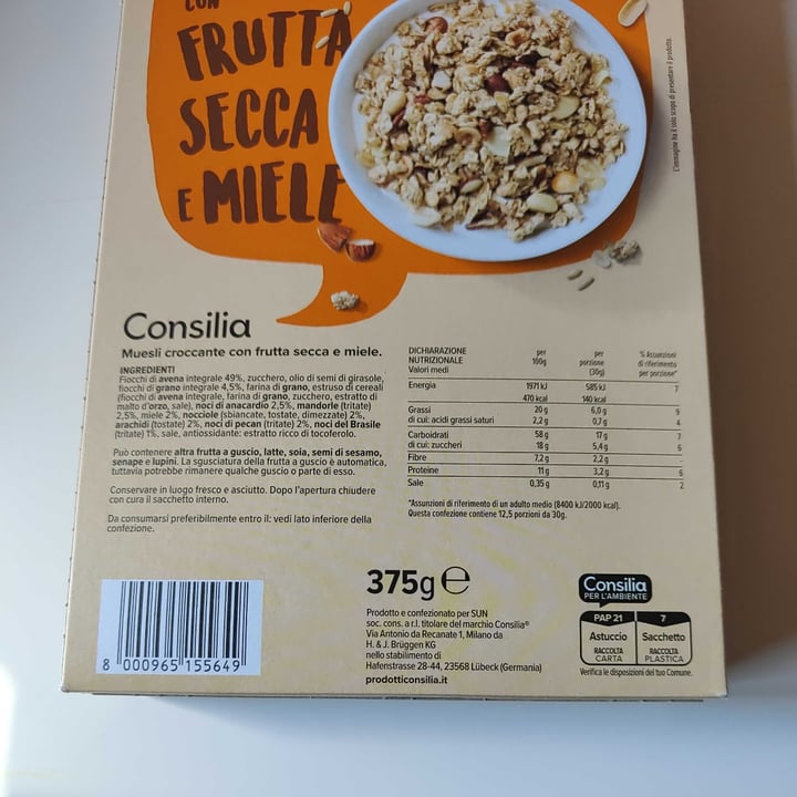 photo of Consilia Granola con frutta secca e miele shared by @gilazza on  13 May 2024 - review