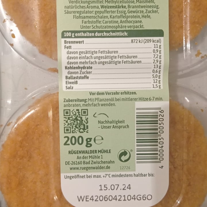 photo of Rügenwalder Mühle Vegane Mühlen Cordon Bleu shared by @nuriawashungry on  30 Jun 2024 - review