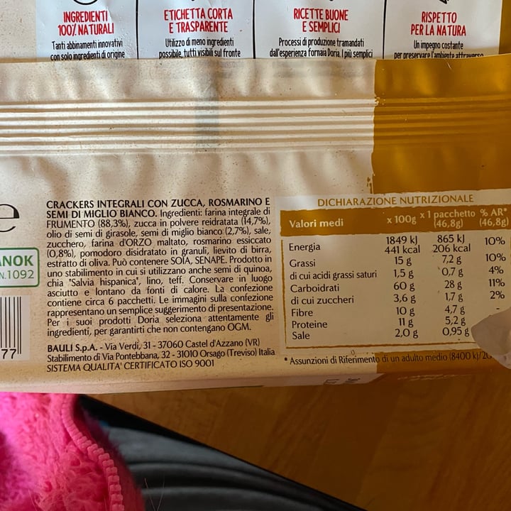 photo of I semplicissimi doria Crackers Verdura e Semi shared by @gigei on  19 Jan 2024 - review