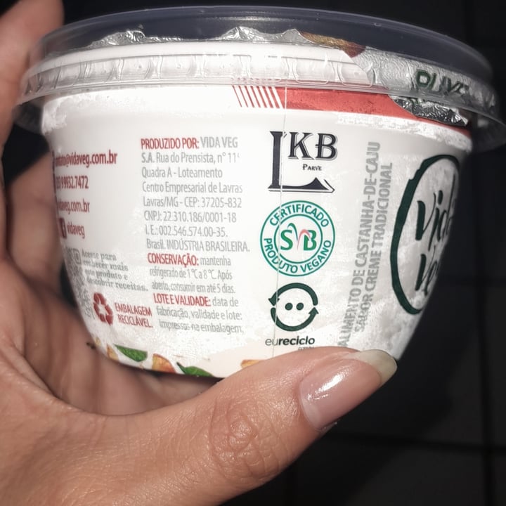 photo of Vida Veg Creme De Castanha De Caju Tradicional shared by @arianev3g on  02 Mar 2025 - review