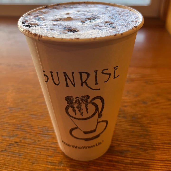 photo of Sunrise Coffee Company cappuccino with vegan mocha sauce shared by @oshmorethstorm on  14 Apr 2024 - review
