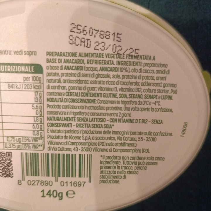 photo of Kioene Lo spalmabile vegetale shared by @biancafurii on  30 Jan 2025 - review