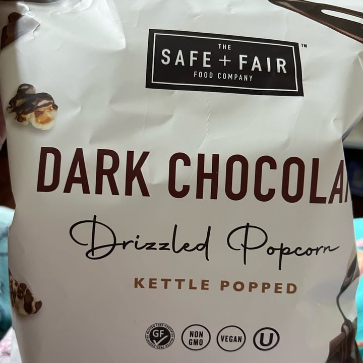 photo of The Safe + Fair Food Company dark chocolaty drizzled popcorn shared by @allycat38 on  25 Apr 2024 - review