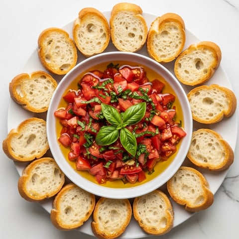 Easy Vegan Bruschetta: Quick & Fresh Tomato Basil Appetizer (Dairy-Free, Gluten-Free Option)