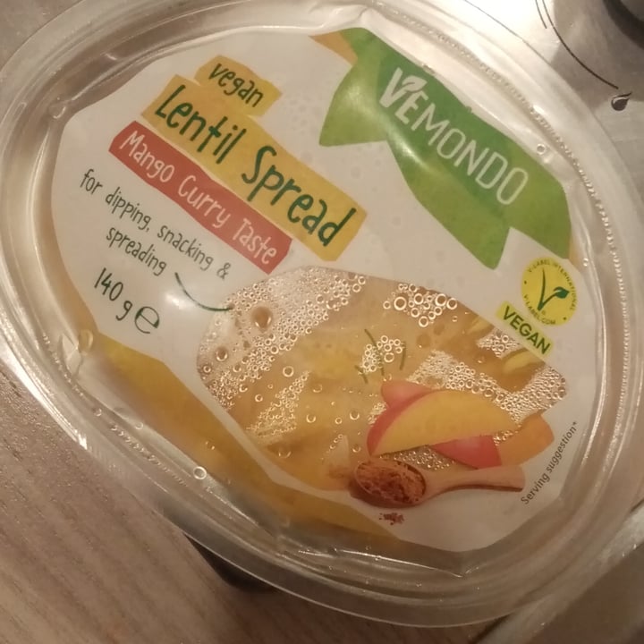 photo of Vemondo vegan Lentil Spread Mango And Curry shared by @valeveg75 on  25 Aug 2023 - review