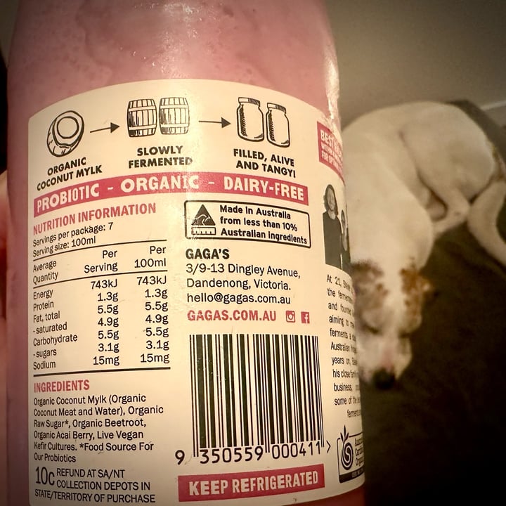 photo of Gaga’s Gut Loving dairy free coconut kefir shared by @itsjustmel on  19 Sep 2025 - review