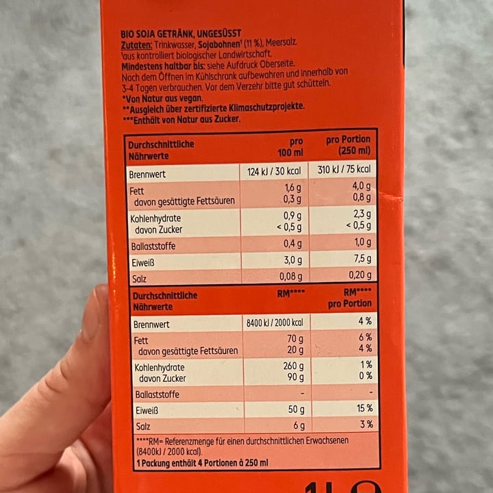 photo of Kaufland Take it Veggie Soja Drink Ungesüßt shared by @anneeinhorn on  05 Feb 2024 - review