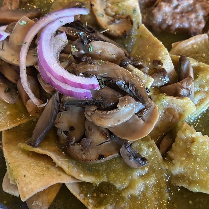 photo of Maniática Jardines. chilaquiles con hongos shared by @llarranaga on  24 Apr 2024 - review