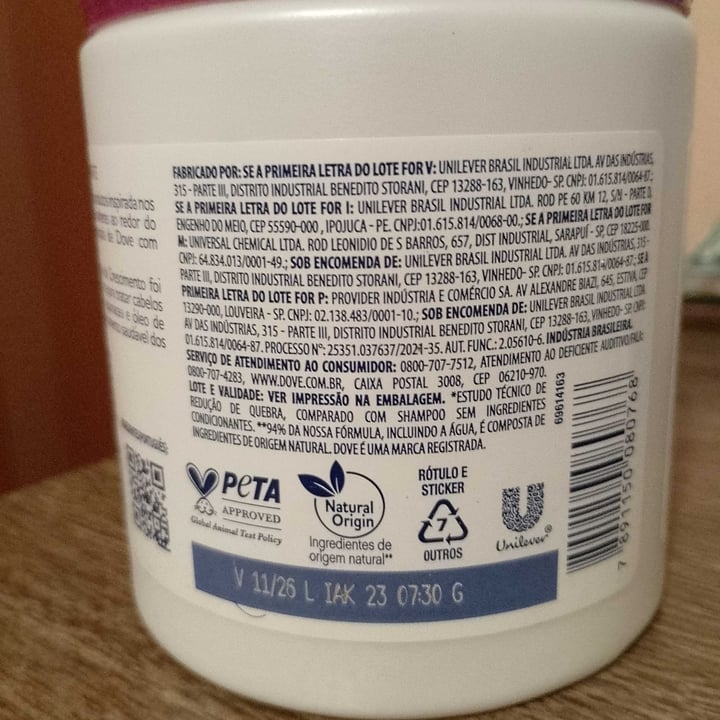 photo of Dove Creme ritual de reparação shared by @ledac on  31 Mar 2024 - review