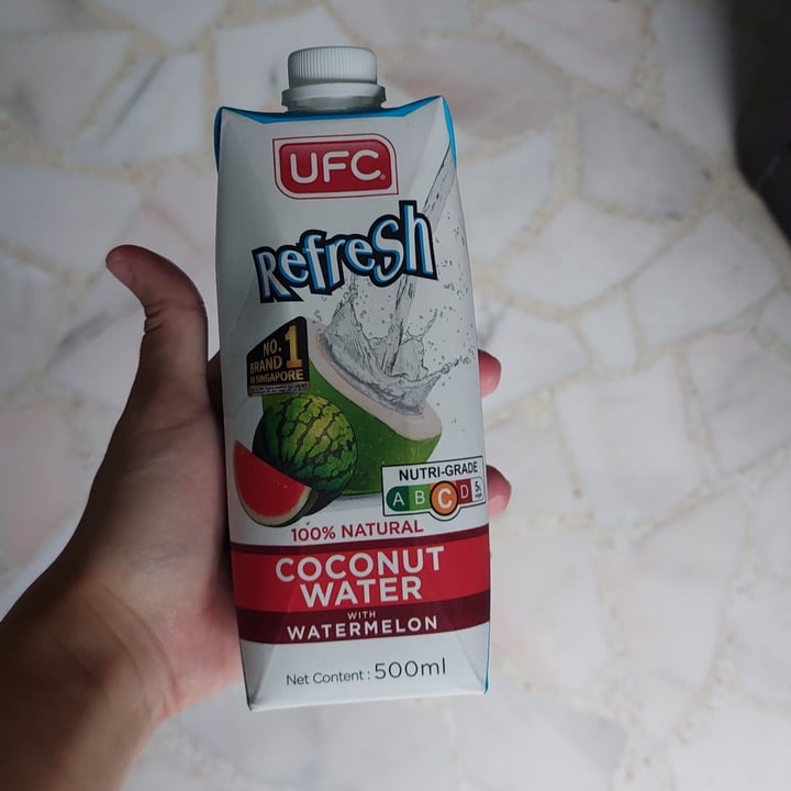 photo of UFC Refresh coconut water with watermelon shared by @sadkid08 on  11 Jan 2024 - review