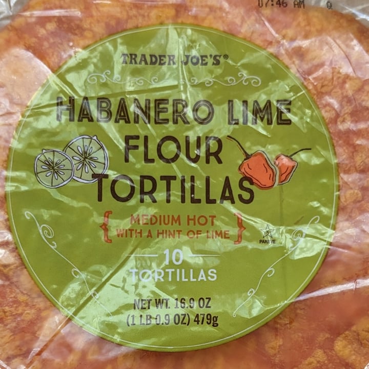 photo of Trader Joe's Habanero Lime Flour Tortillas shared by @theveganfeast on  04 Feb 2024 - review