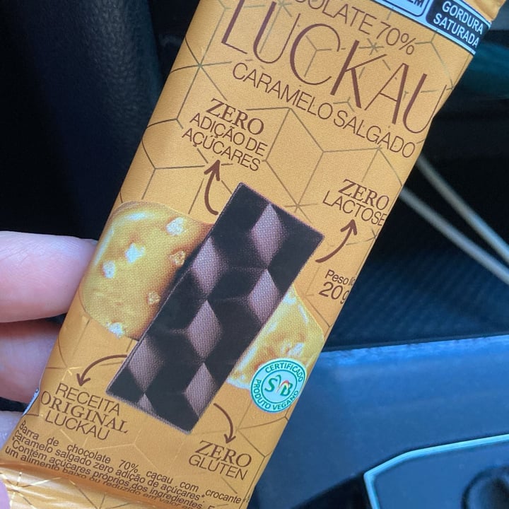 photo of Luckau Chocolate Caramelo Salgado shared by @paulabenevides on  20 Jun 2024 - review