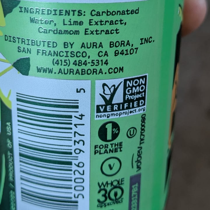 photo of Aura Bora lime cardamom sparkling water shared by @brtjohns on  18 Dec 2024 - review