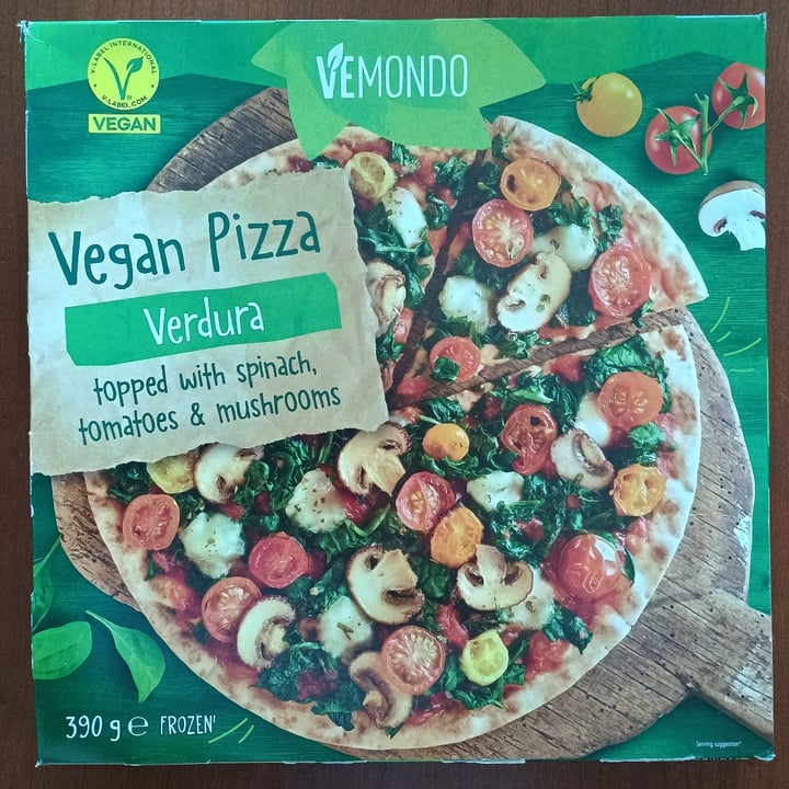 photo of Vemondo Vegan Pizza Verdura with Spinach, Tomatoes & Mushrooms shared by @themaxxd on  23 Apr 2024 - review