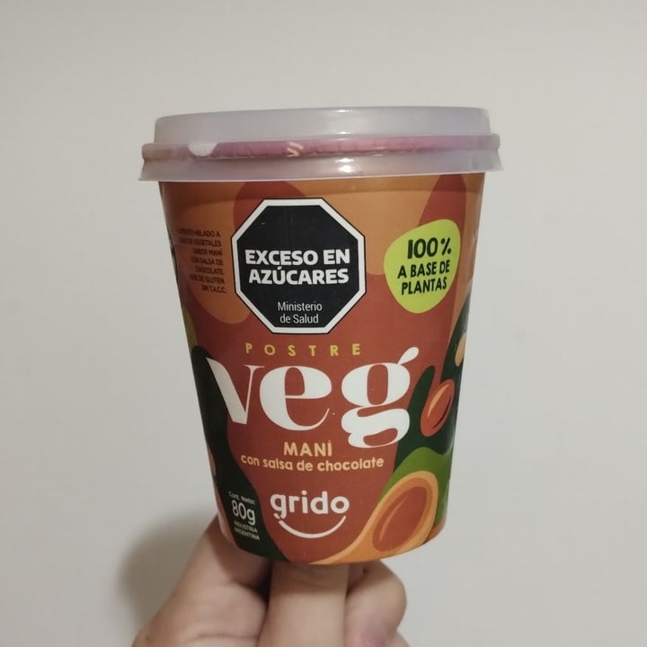 photo of Grido postre veg mani con salsa de chocolate shared by @veganx on  01 Jan 2024 - review