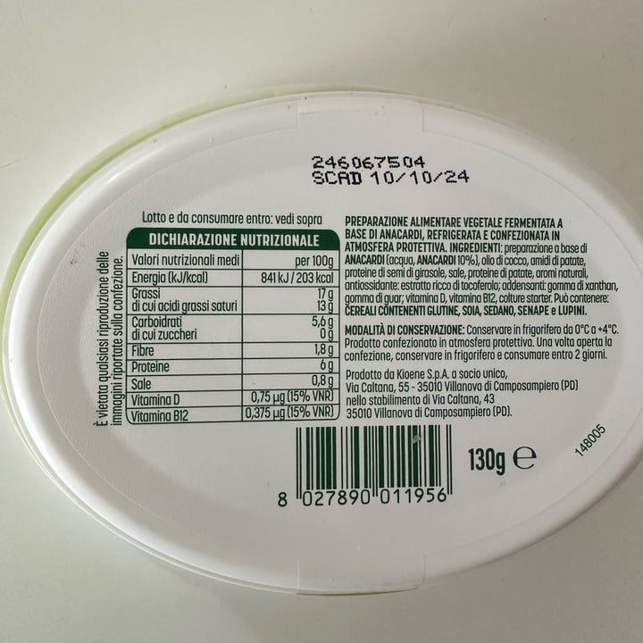 photo of Verde Amore Lo spalmabile vegetale shared by @scacy on  05 Nov 2024 - review