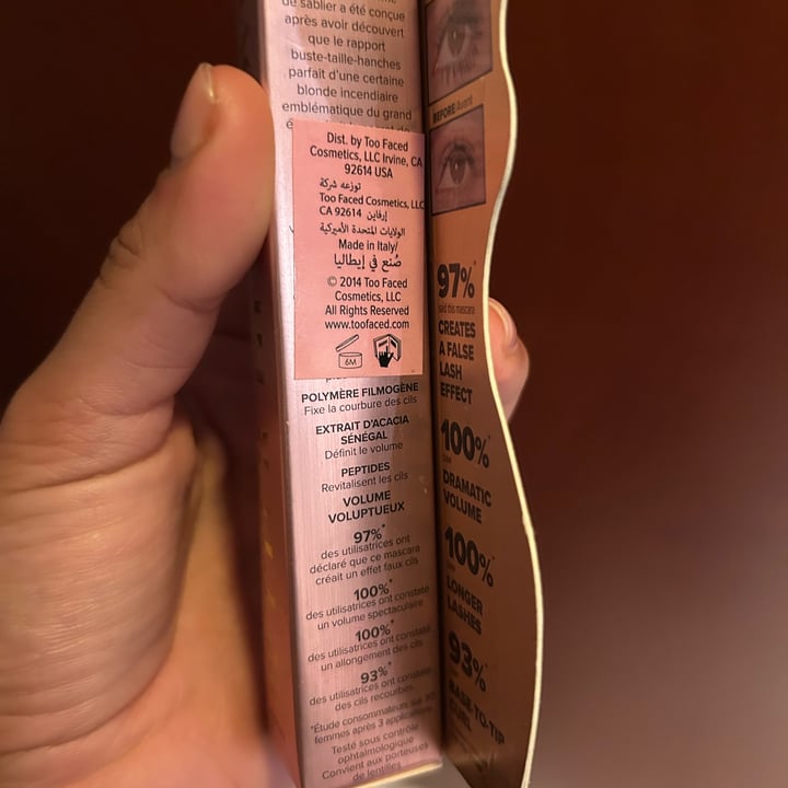 photo of Too Faced better than love mascara shared by @carment03 on  02 Apr 2025 - review