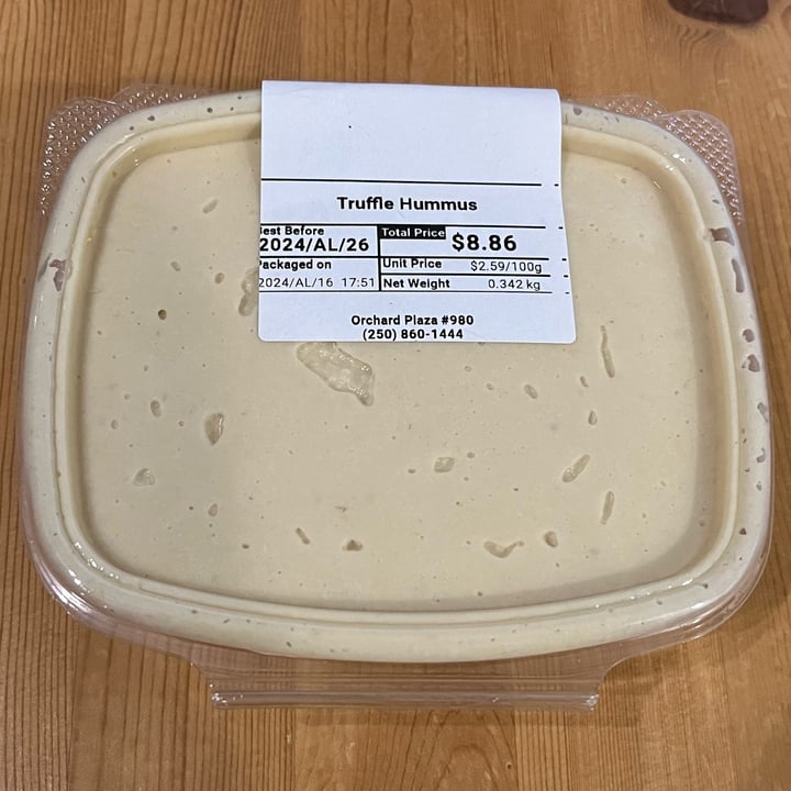 photo of Save-On-Foods Truffle Hummus shared by @ecoveg on  20 Apr 2024 - review