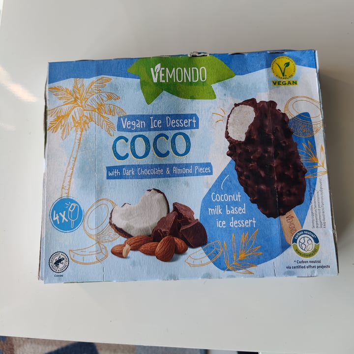 photo of Vemondo Vegan Ice Dessert COCO with Dark Chocolate & Almond Pieces shared by @lukasser on  22 Aug 2023 - review