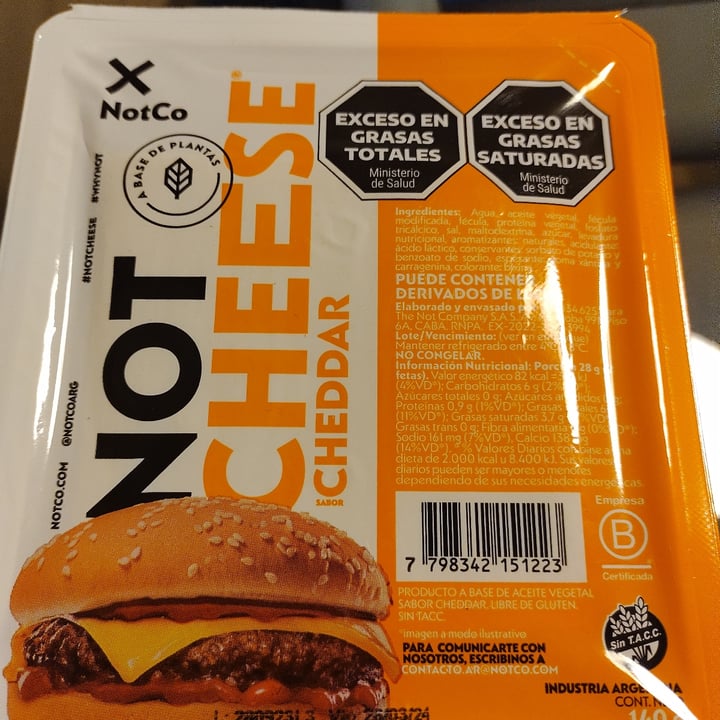 photo of Not Co Not Cheese Cheddar shared by @natyvegan on  13 Jan 2024 - review