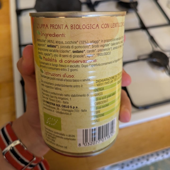 photo of Vivibio Zuppa di lenticchie e verdure shared by @annabelecter on  24 Aug 2025 - review