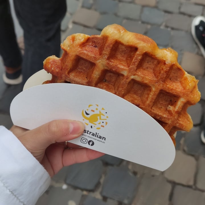 photo of Australian Home Made Ice Cream Brussels - Grand Place Waffle shared by @tastyveg on  26 Dec 2023 - review