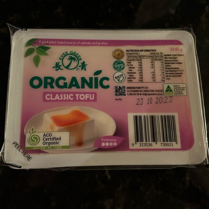 photo of Evergreen 常綠 Organic Classic Tofu shared by @vegellious on  03 Oct 2023 - review