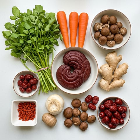 Easy Vegan Watercress & Reishi Immunity-Boosting Soup (Pressure Cooker Recipe)