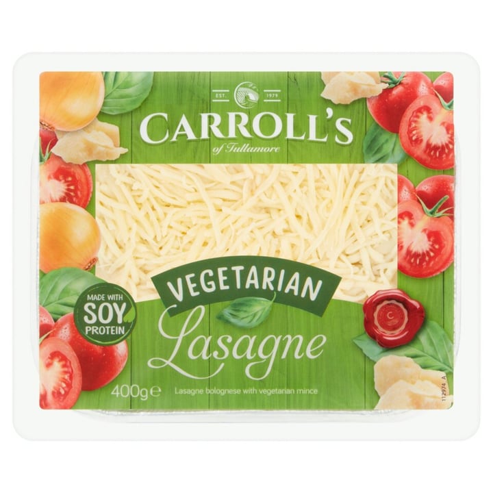 photo of Carroll’s of Tullamore Vegan Lasagne shared by @wecanvegan on  16 Apr 2024 - review