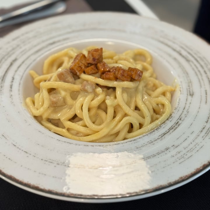 photo of MiBiò bistrot chitarra alla carbonara shared by @plantbasedpaola on  04 Feb 2024 - review