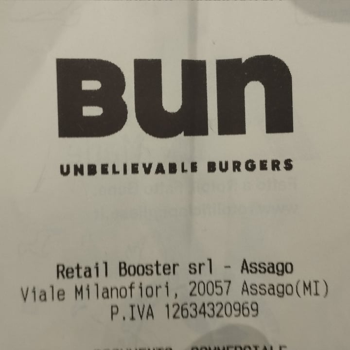 photo of Bun Burgers - Assago Panino Con Burger Beyond E Verdure Con Patatine shared by @azaholmes01 on  10 Mar 2024 - review