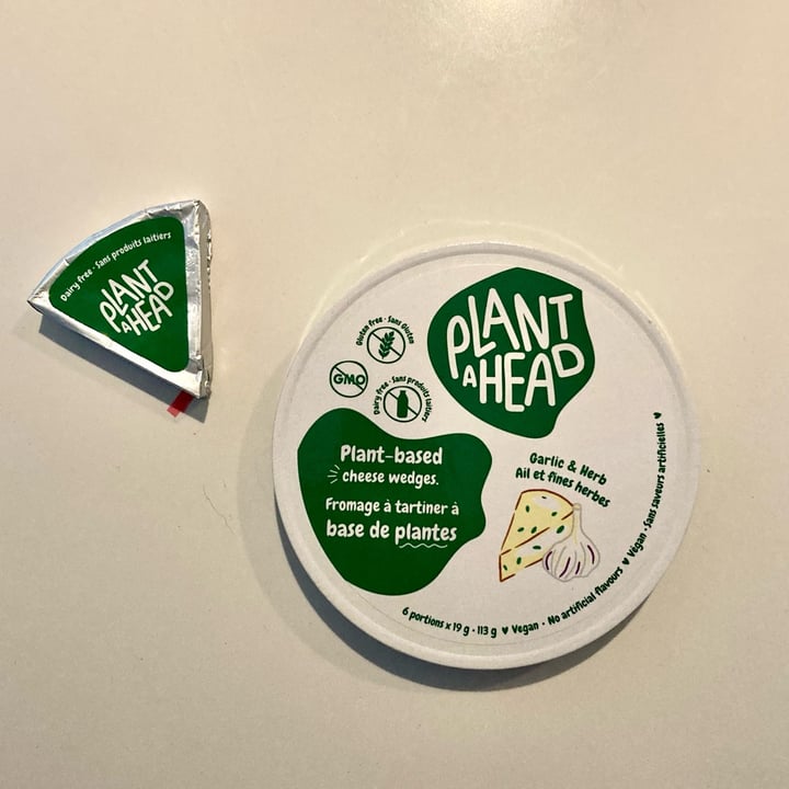 photo of Plant Ahead Garlic & Herb Plant-based Cheese Wedges shared by @mikadog on  25 Sep 2023 - review