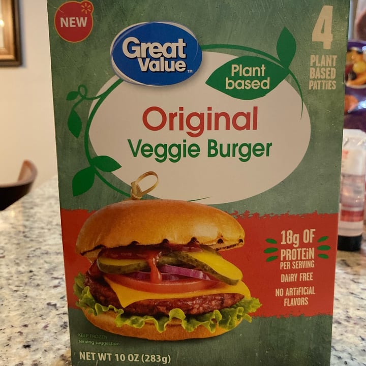 photo of Great Value  Original Veggie Burger shared by @micaelacarnovale on  13 Nov 2023 - review