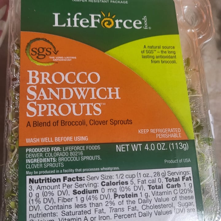 photo of Life Force Foods Brocco Sandwich Sprouts shared by @voidstrike on  04 Jun 2024 - review