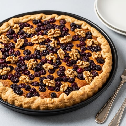 Festive Vegan Cranberry Walnut Tart: The Perfect Less-Sweet Holiday Dessert