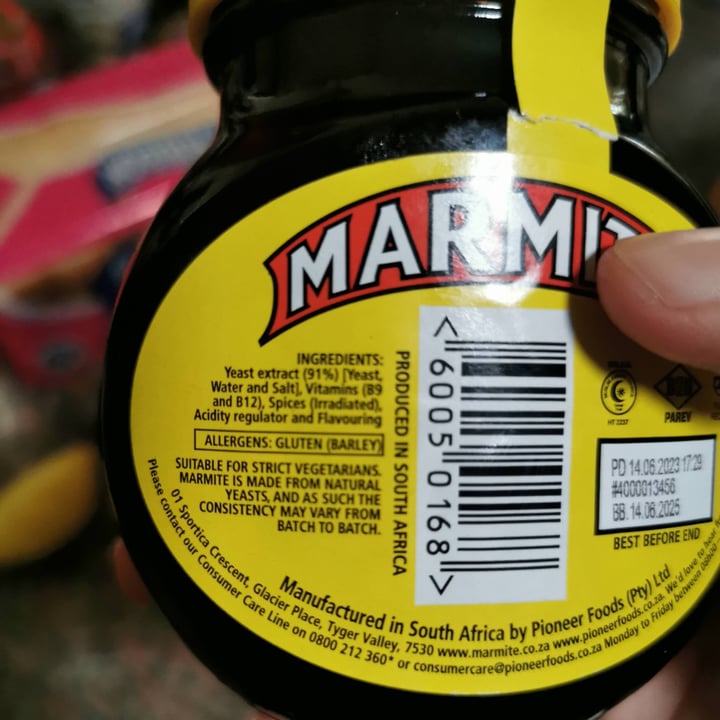 photo of Marmite Marmite yeast extract  shared by @plant-based-bianca on  05 Oct 2023 - review