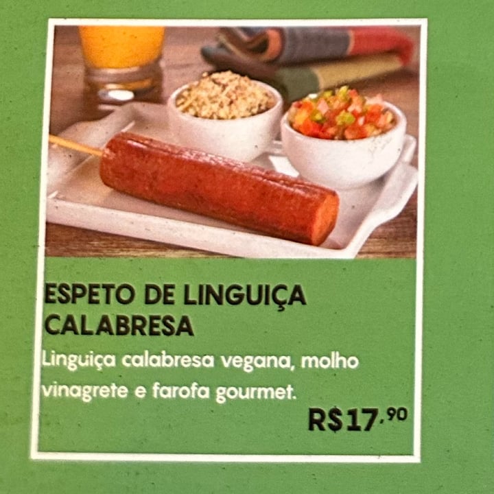 photo of Açougue Vegano espeto Calabresa shared by @marianelanacif on  13 Nov 2024 - review