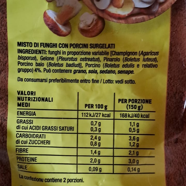 photo of Coop Bontà di funghi surgelati già puliti e tagliati shared by @animalsright on  28 Aug 2025 - review
