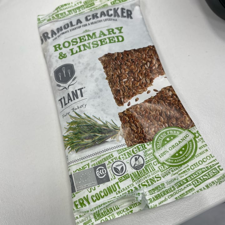 photo of Tlant Farm Bakery Granola Cracker - Rosemary and Linseed shared by @vegzari on  05 Jan 2023 - review