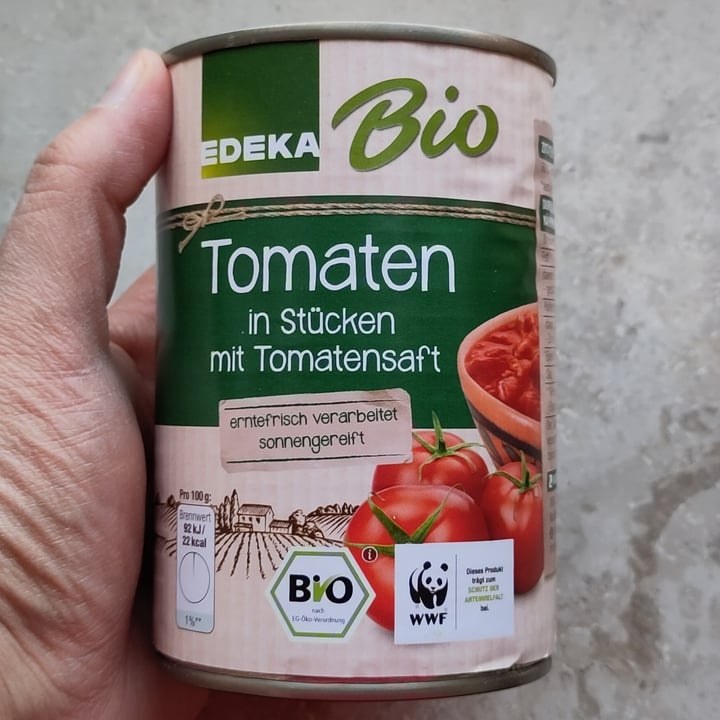 photo of Edeka Bio Tomaten in Stücken mit Tomatensaft shared by @bluesoul on  08 Jan 2023 - review