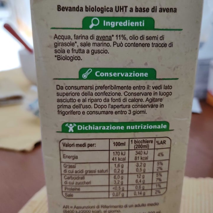photo of Carrefour Bio Drink Avena shared by @giulyr98 on  13 Aug 2023 - review
