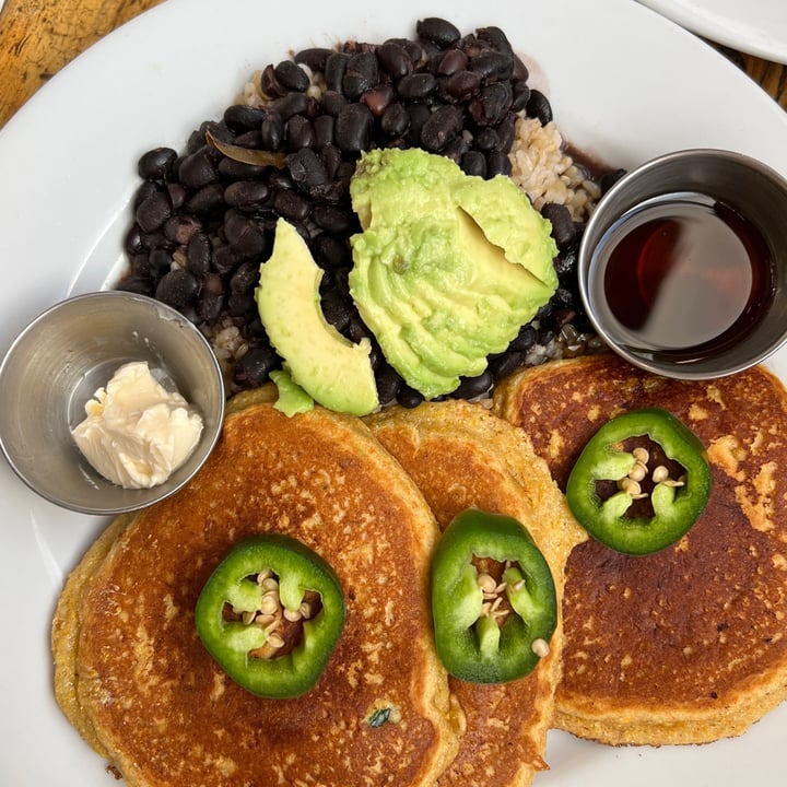 photo of Sage Plant Based Bistro West Cornbread Jalapeño Pancakes shared by @vegangumshoe on  26 Feb 2023 - review