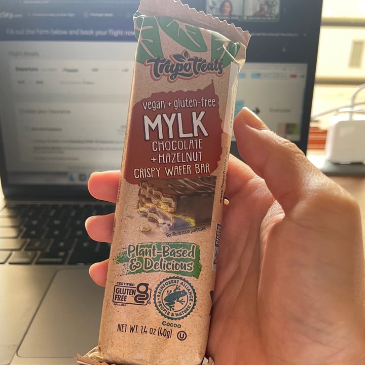 photo of Trupo Treats Mylk Chocolate + Hazelnut Crispy Wafer Bar shared by @thumbelinasana on  31 May 2023 - review