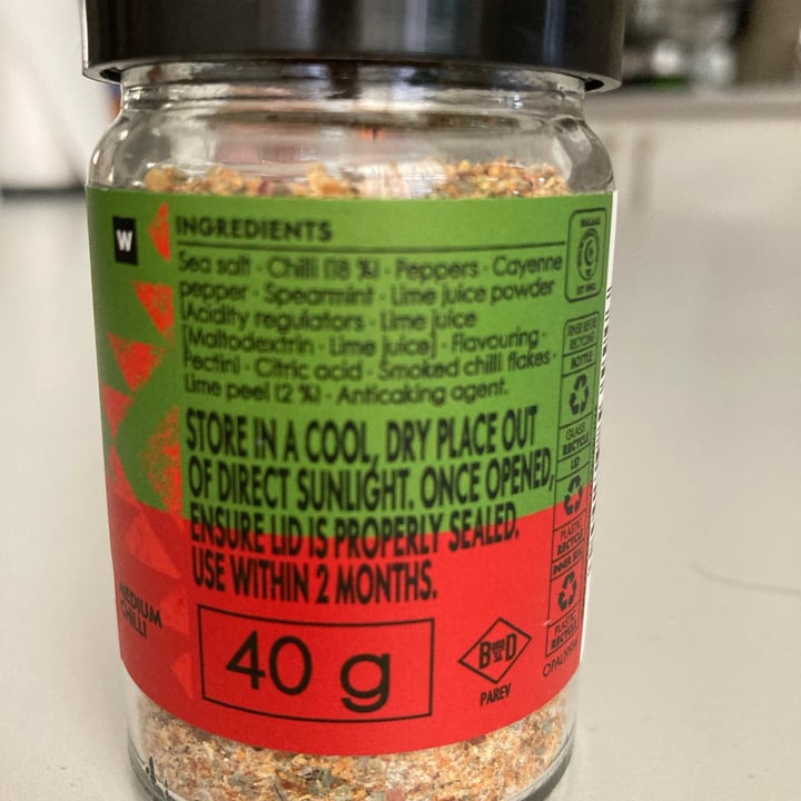 photo of Woolworths Food Chilli and lime salt shared by @ctfloof on  14 Jan 2023 - review